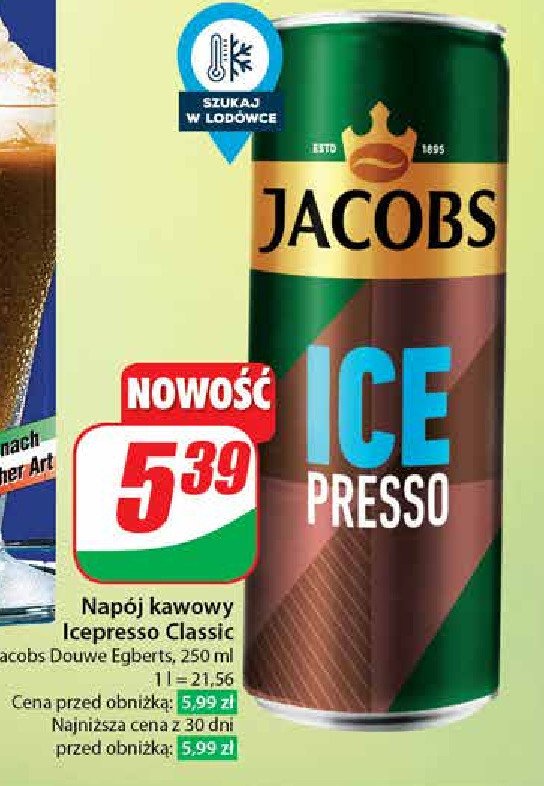 Napój kawowy classic JACOBS ICE PRESSO promocja