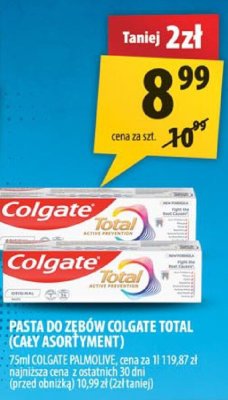 Pasta do zębów Colgate Total (cały asortyment) promocja w Arhelan