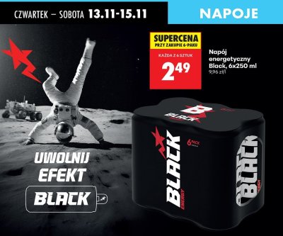 Napój energetyczny Black 6x250 ml promocja w Biedronka