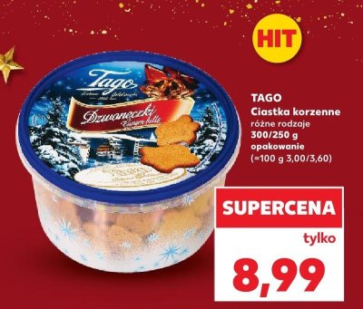 Ciastka korzenne Tago różne rodzaje  promocja w Kaufland
