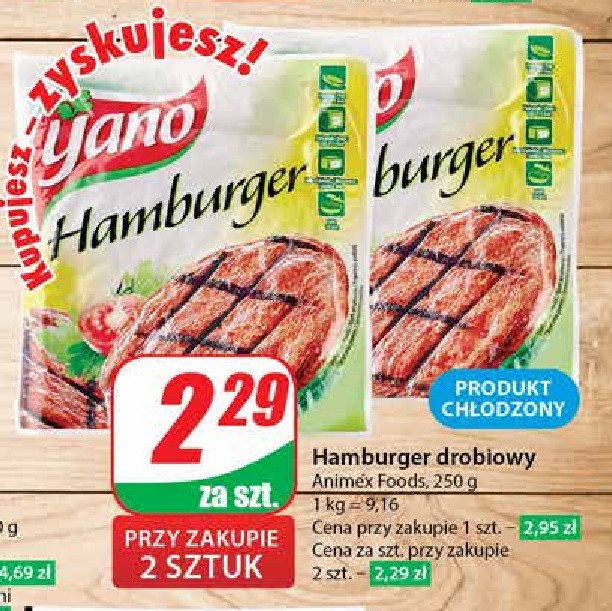 Hamburger drobiowy Yano promocja