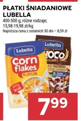 Płatki śniadaniowe Lubella corn flakes, choco promocja w Stokrotka
