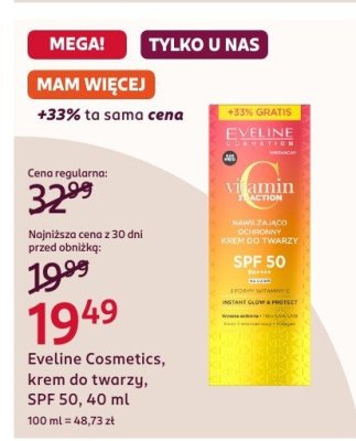 Krem do twarzy Eveline Cosmetics, SPF 50 promocja w Rossmann