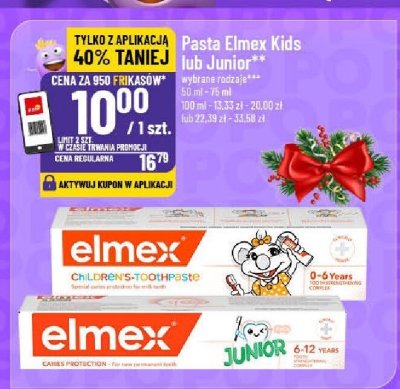 Pasta Elmex Kids lub Junior 50ml - 75ml promocja w POLOmarket