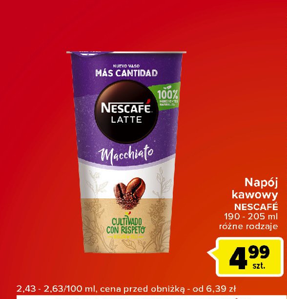 Napój macchiato Nescafe latte promocja