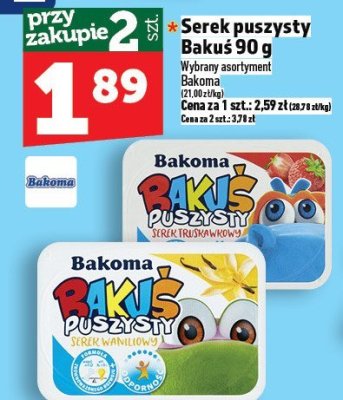 Serek puszysty Bakus Bakoma 90g promocja w TOPAZ