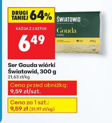 Ser Gouda wiórki 300 g Światowid promocja w Biedronka