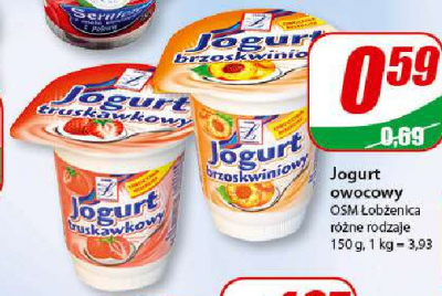 Jogurt brzoskwiniowy Osm łobżenica promocja