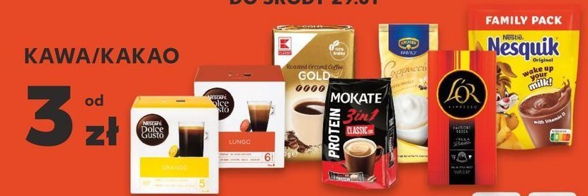 Kawa grande aroma Nescafe dolce gusto promocja w Kaufland