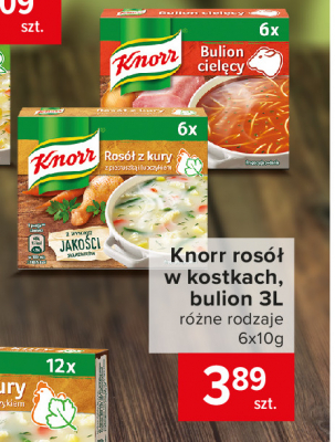 Bulion cielęcy w kostkach Knorr promocja