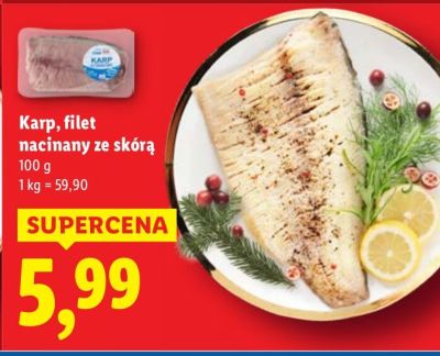 Karp, filet nacinany ze skórą promocja w Lidl