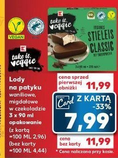 Lody waniliowe K-take it veggie promocja