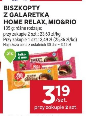 Biszkopty z galaretką Home Relax, Miogrio promocja w Stokrotka