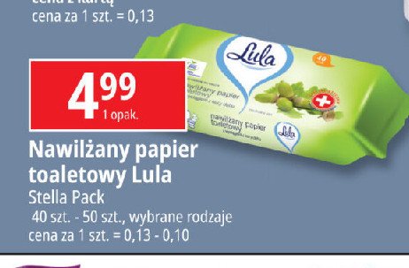 Papier toaletowy nawilżany kora dębu Lula promocja w Leclerc