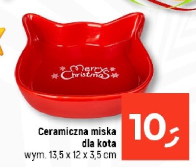 Ceramiczna miska dla kota wym. 13,5 x 12 x 3,5 cm promocja w Dealz