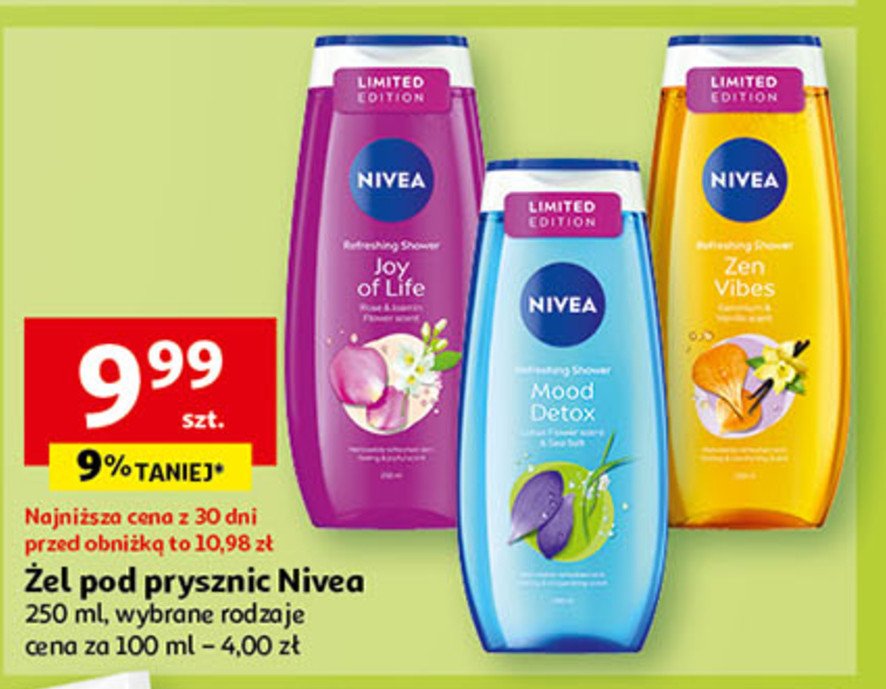 Zel pod prysznic Nivea joy of life promocja
