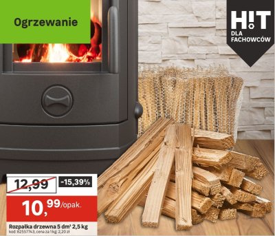 Rozpałka drzewna 5 dm³ 2,5 kg promocja w Leroy Merlin