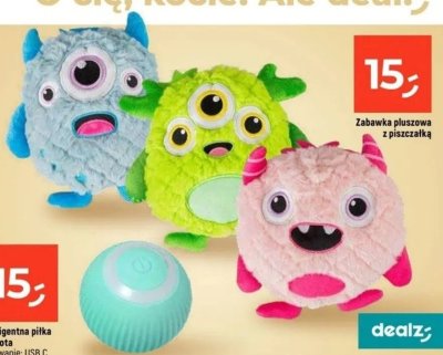 Zabawka pluszowa z piszczałką promocja w Dealz