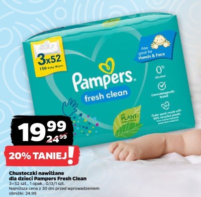 Chusteczki nawilżane dla dzieci Fresh Clean promocja w Netto