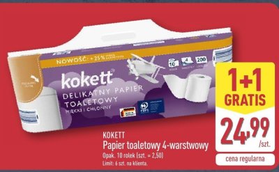 Papier toaletowy 4-warstwowy Kokett promocja w Aldi