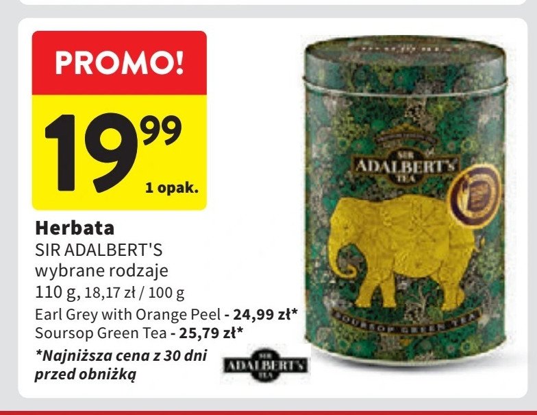 Herbata Adalbert's tea promocja