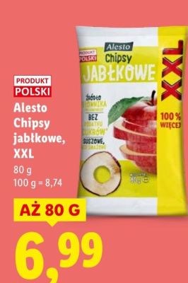 Chipsy jabłkowe XXL  promocja w Lidl