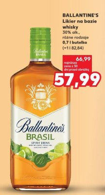 Likier na bazie whisky Ballantine's różne rodzaje 0,7 l  promocja w Kaufland