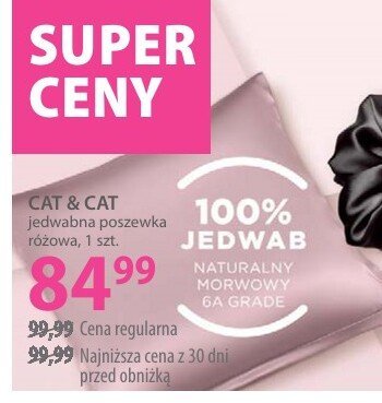 Poszewka jedwabna CAT & CAT różowa 1 szt promocja w Hebe