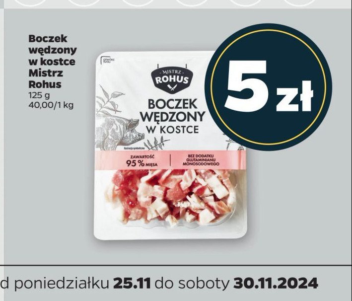 Boczek wędzony w kostce Mistrz rohus promocja