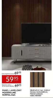 Panel lamelowy PANEL LAMELOWY MODERN LINE NORMAL Dark promocja w Abra Meble