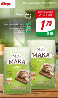 Mąka żytnia  promocja w Dino