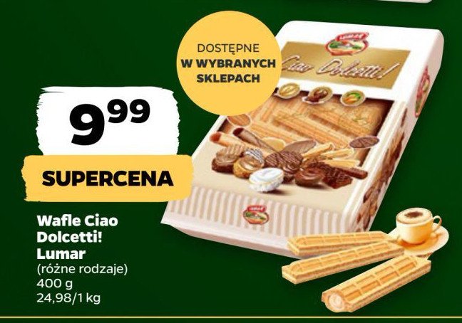 Wafle z kremem Lumar promocja w Netto