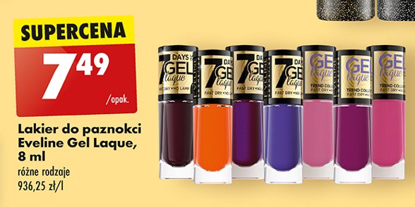 Lakier do paznokci Eveline gel laque promocja
