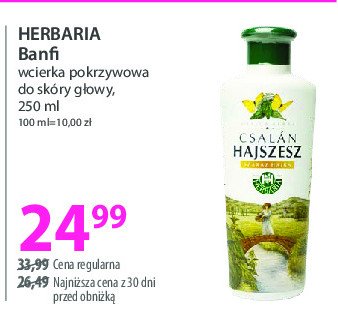 Wcierka do włosów csalan hejszesz na bazie pokrzywy Herbaria promocja w Hebe