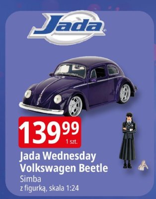Model Jada Wednesday Volkswagen Beetle Simba z figurką promocja w Leclerc
