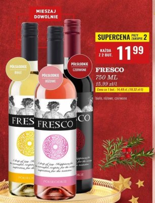 Wino FRESCO czerwone promocja w Biedronka