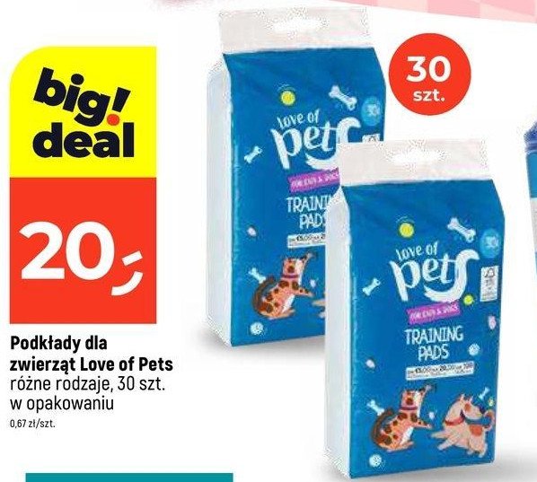 Podkłady higieniczne dla zwierząt I love my pet promocja w Dealz