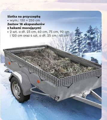 Akcesoria samochodowe: siatka na przyczepka promocja w Biedronka