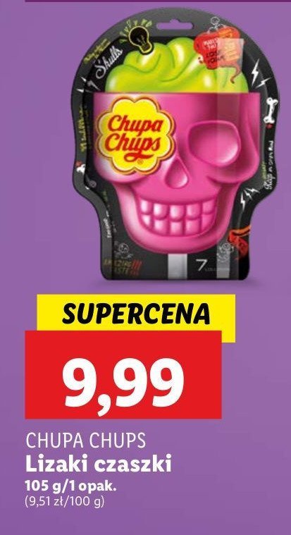 Lizak strawberry-lime Chupa chups 3d skull promocja