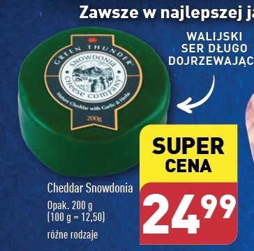 Ser cheddar green Snowdonia cheese promocja