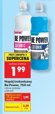 Napój izotoniczny Be Power, 750 ml różne rodzaje promocja w Biedronka