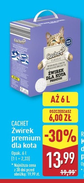 Żwirek dla kota classic premium Cachet promocja