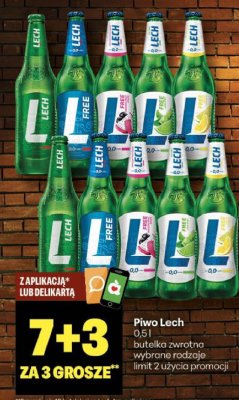 Piwo Lech 0,5 l butelka zwrotna wybrane rodzaje promocja w Delikatesy Centrum
