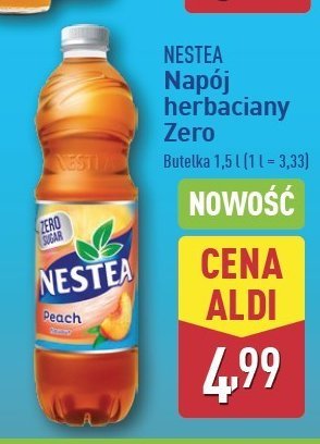 Napój peach zero Nestea promocja