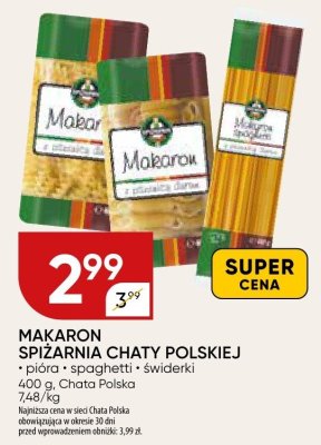 Makaron Spiżarnia Chaty Polskiej promocja w Chata Polska