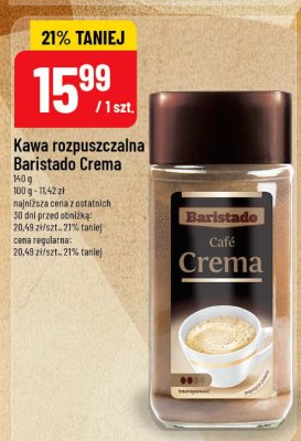 Kawa rozpuszczalna Baristado Crema promocja w POLOmarket