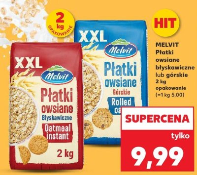 Płatki owsiane  błyskawiczne 2 kg  promocja w Kaufland