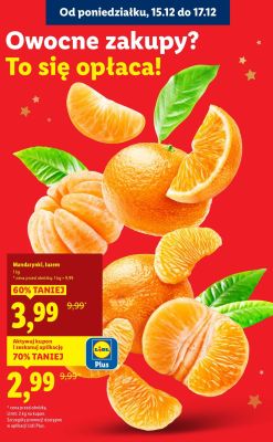 Mandarynki luzem promocja w Lidl