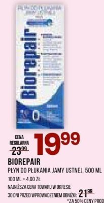 Płyn do płukania jamy ustnej BIOREPAIR promocja w Drogerie Natura