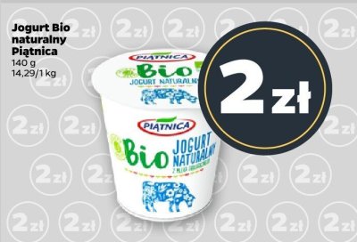 Jogurt Bio naturalny Piątnica promocja w Netto